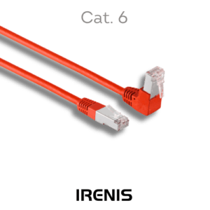 IRENIS Cat.6 S/FTP Patch Cord, 90°-straight | CAT6-7000 26 IRENIS Cat 6 S/FTP Ethernet Patch cord wit Angled Plug CAT6-7000